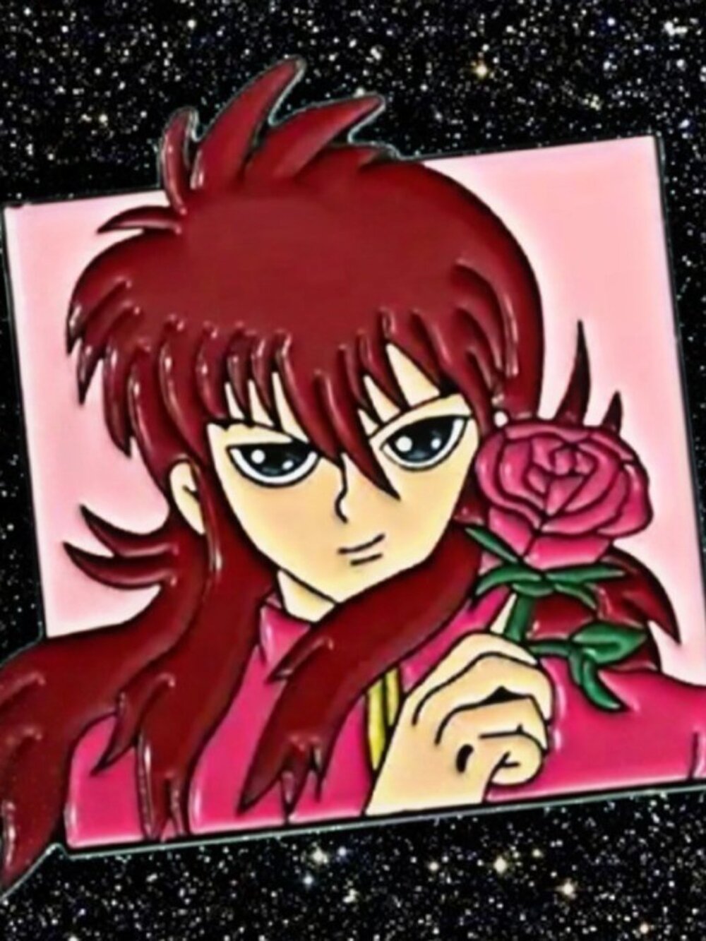 Yu Yu Hakusho Kurama Rose Whip Anime Enamel Pin Collectible Badge